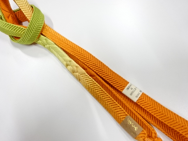 未使用品　正絹　手組帯締め